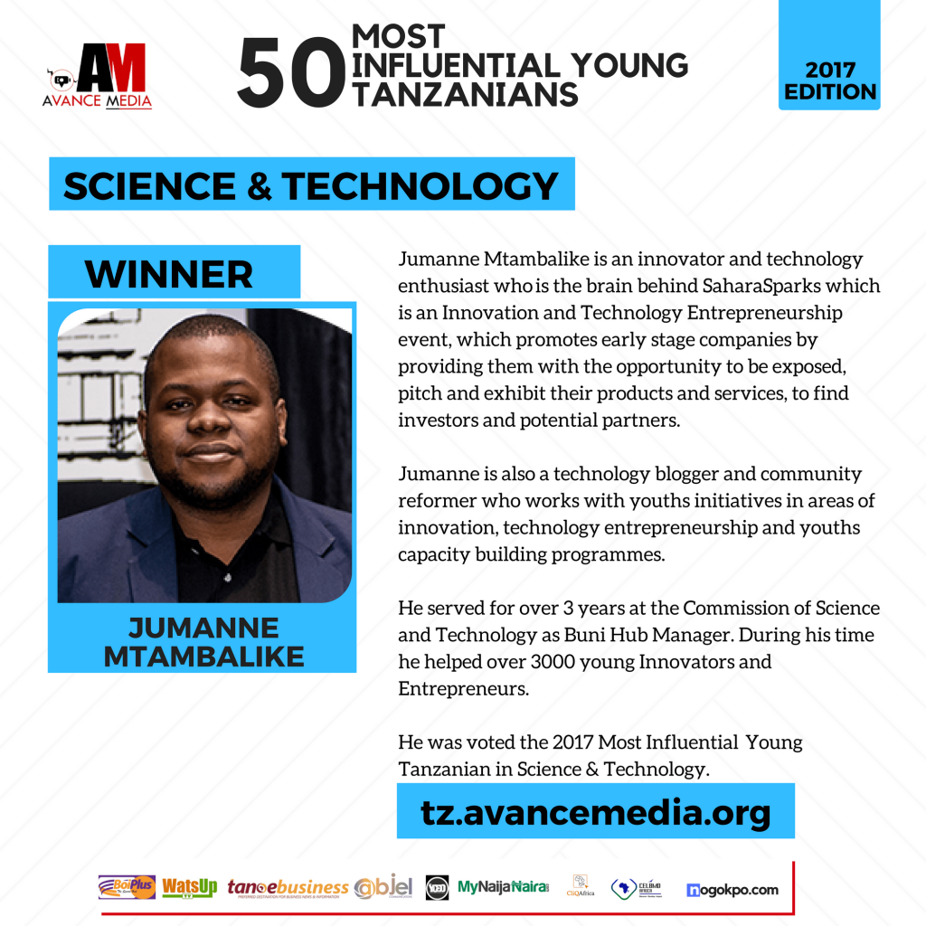 Avance Media | 2017 50 Most Influential Young Tanzanian – Jumanne ...
